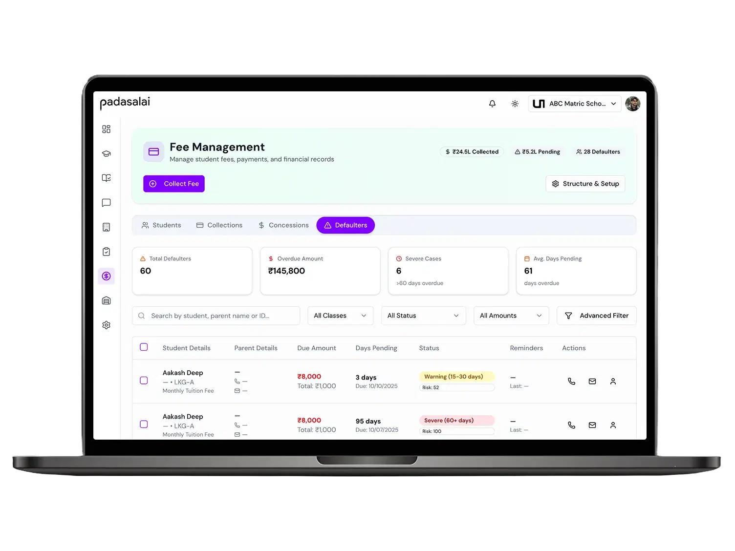 Top Matriculation School Management System | Pasarai hero image